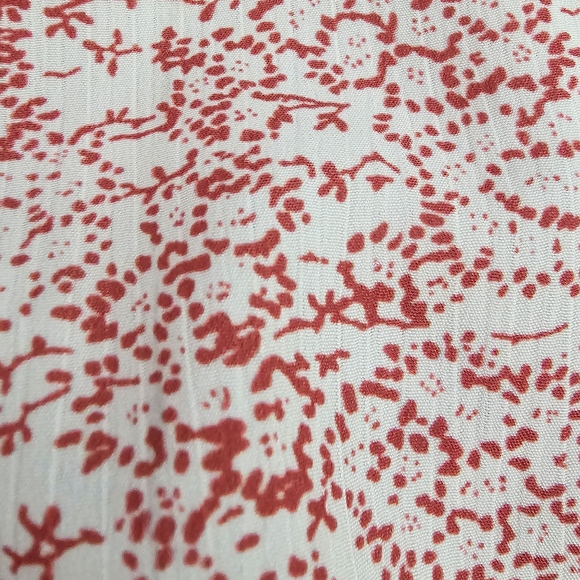 PINCH White & Red Floral Long Ruffles Sleeve Open Ties Back Romper Size Small - Picture 8 of 8